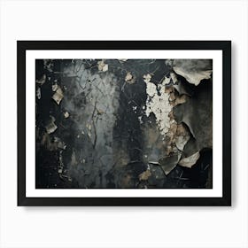 Abstract Background Composed Of Aged Weathered Wallpaper With A Retro Horror Vintage Aesthetic Fea (5) Art Print