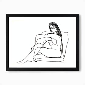 Nude Sitting On A Chair Art Print