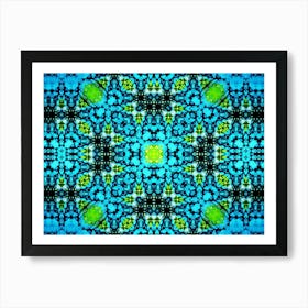 Blue And Green Emerald Abstraction Art Print