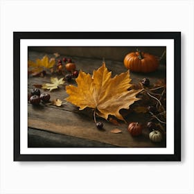 Rustic Fall Decor Wall Art Leaf Art Still Life Printable Vintage Autumn Print Leaf Painting Botanical Wall Art Thanksgiving Decor Nature 186 Art Print