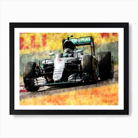 Nico Rosberg 2016, Formula 1 Art Print