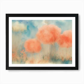 Pink Trees Art Print