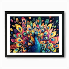 Peacock 36 Art Print