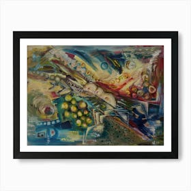 Tropical Ocean Wall Art, Abstract  Art Print