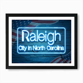 Raleigh City In North Carolina Art Print