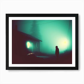 The Foggy Mountain Hut Art Print