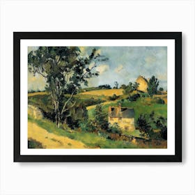 Rural Harmony Painting Inspired By Paul Cezanne Art Print