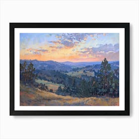 Western Sunset Landscapes Black Hills South Dakota 2 Art Print