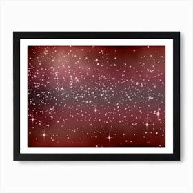 Petal Pink Shining Star Background Art Print