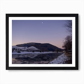 Moonlight Over The River Art Print