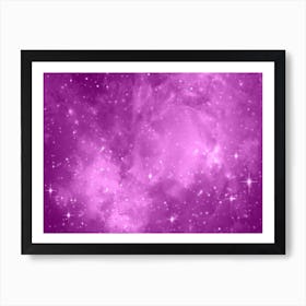 Orchid Galaxy Space Background Art Print