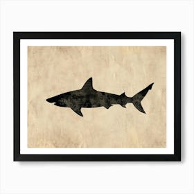 Isistius Genus Shark Silhouette 4 Art Print
