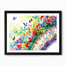 Butterfly Garden Art Print