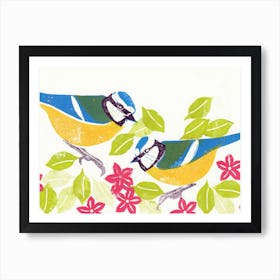 Blue Tits Art Print