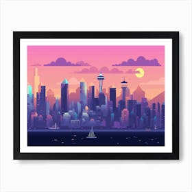 Vancouver Skyline Art Print