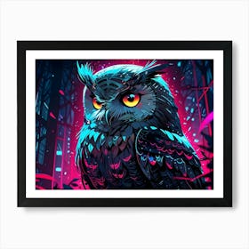 Owl In The Forest Art Print