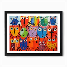 Many Faces Art Print