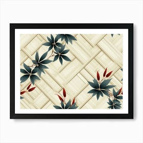 Asian Floral Pattern Art Print