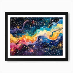 Galaxy Painting Art Print