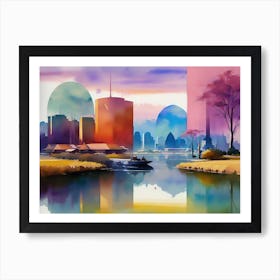 Abstract Cityscape 4 Art Print