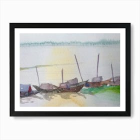 Boats In The Water Art Print