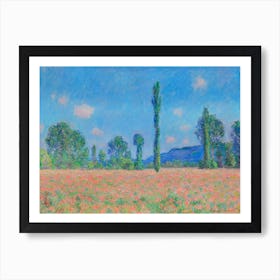 Poppy Field, Giverny (1890–1891), Claude Monet Art Print