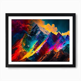 Chromatic Peaks Art Print