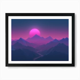 Abstract Mountain Landscape 8 Art Print