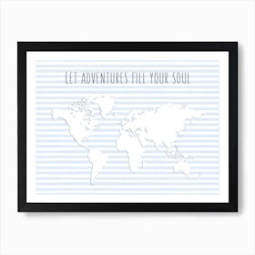 Adventure World Map Art Print