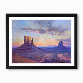 Western Sunset Landscapes Monument Valley Arizona 5 Art Print