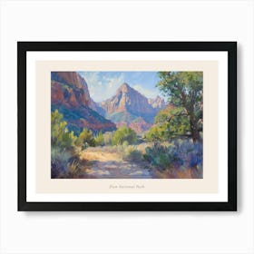 Western Landscapes Zion National Park Utah 4 Poster Art Print