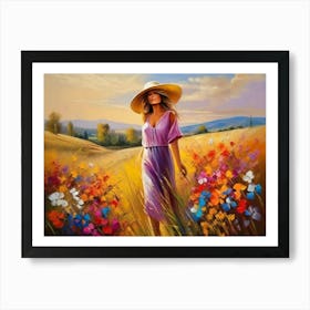 Meadow full of flowers 18 Art Print