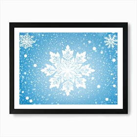 Embrace The Holiday Vibes In A Stylised Abstract Vector Art Of A Snowflake As The Focal Point Whil (2) Art Print