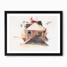 Houses With Red, Charles Demuth Art Print