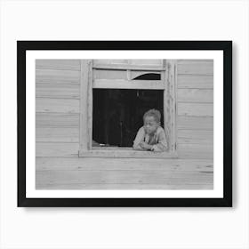 Son Of Sharecropper In Window Of Old Home, Southeast Missouri Farms By Russell Lee Art Print