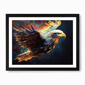 3d Eagle Abstract Art Print