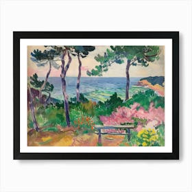 Seabreeze Sonata Painting Inspired By Paul Cezanne Art Print