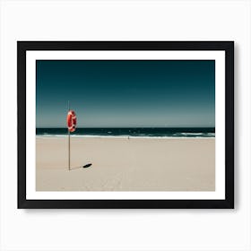 Empty Beach In Portugal Art Print