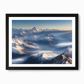 Default A Panoramic View Of A Majestic Mountain Range During S 0 Art Print