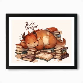 Book Dragon 2 Art Print