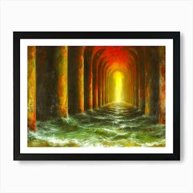 Under the city of Omicron Prime on the planet Corona in the Orion Nebular. Art Print