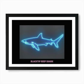 Neon Pink Blacktip Reef Shark Poster 6 Art Print