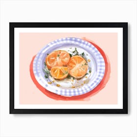 A Plate Of Caponatta, Top View Food Illustration, Landscape 3 Art Print