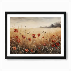 Poppies In The Field 2 Art Print