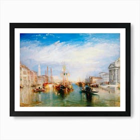 Joseph Mallord William Turner, The Grand Canal Painting, Venice, 1835 HD Remastered Immaculate Version Art Print