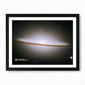 The Majestic Sombrero Galaxy M104 / Messier 104 (M104) — NASA Hubble Space Telescope — space poster Art Print