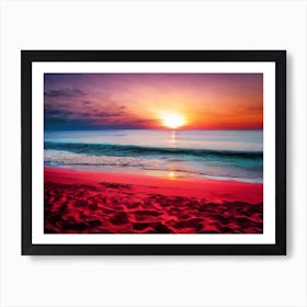 Sunset On The Beach 628 Art Print