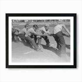 Boys Tug Of War, Fourth Of July Celebration, Vale, Oregon By Russell Lee Art Print