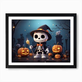 Halloween Skeleton 5 Art Print