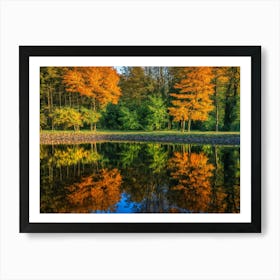 Serene Autumn Reflections 6 Art Print